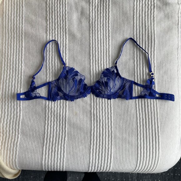 Bluebella Collette Sheer Bra in Electric Blue 30DD - Picture 4 of 8